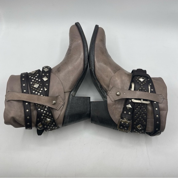 OG By OLD Gringo Womens Gray Torero Buckle Stud Western Boots shoes sz 8 - Picture 8 of 14